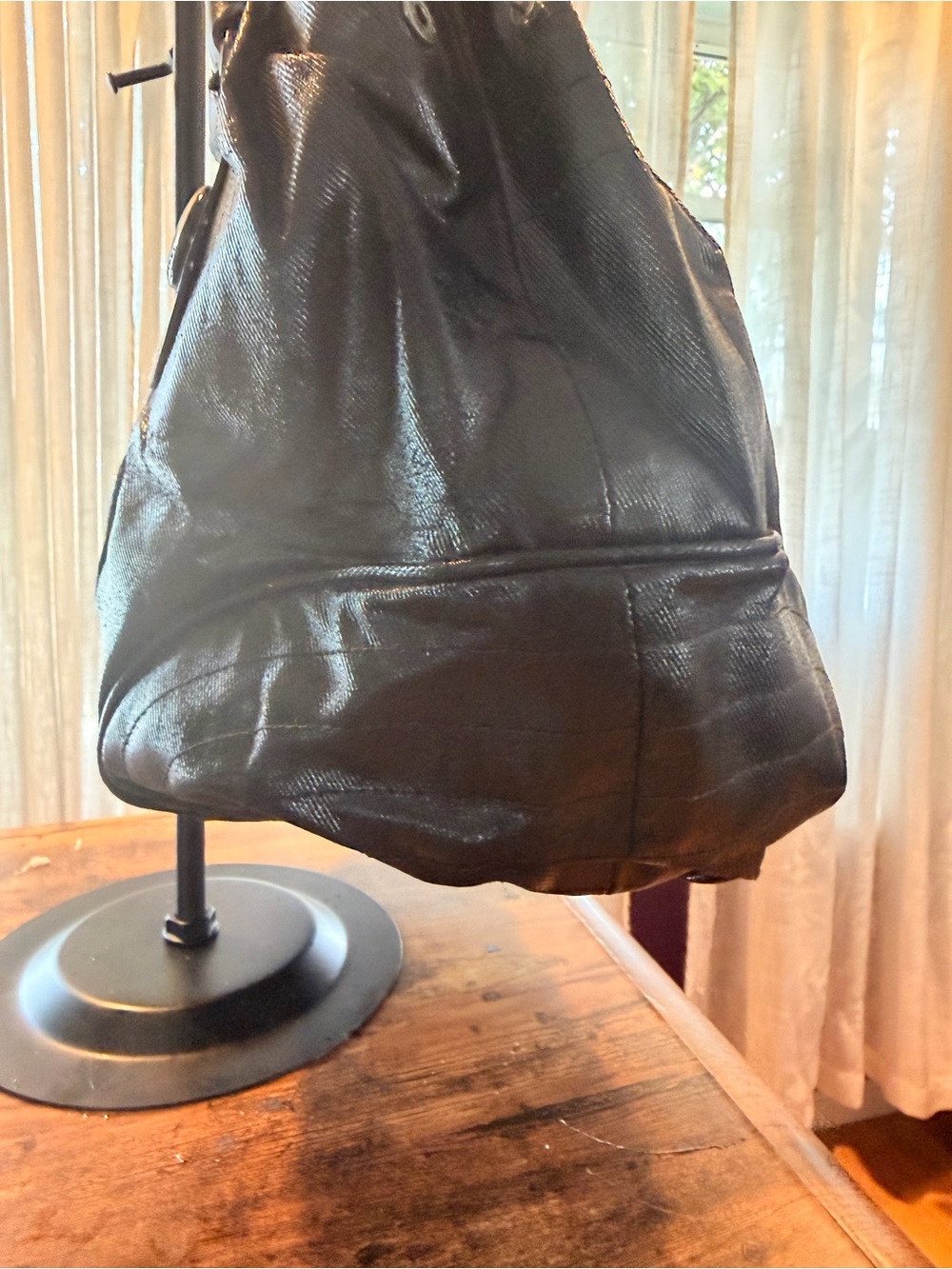 BURBERRY BLUE LABEL! EUC black with white stitching super rare! - Picture 4 of 10